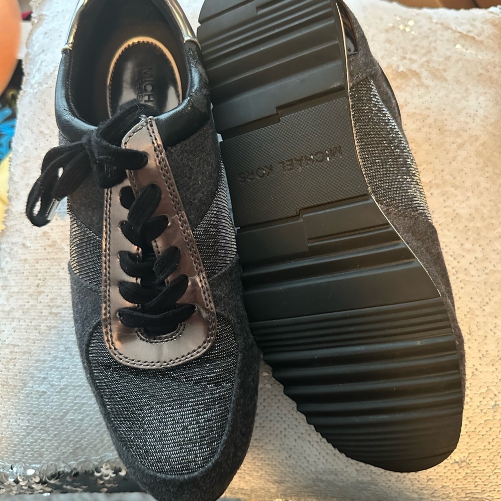 DKNY Black and Gray Sneakers